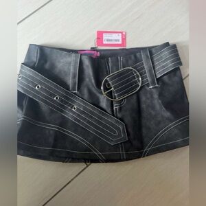 Edikted Black Mini Skirt with Belt